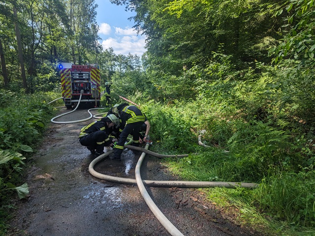 Großangelegte Waldbrandübung mit 120 Einsatzkräften erfolgreich durchgeführt