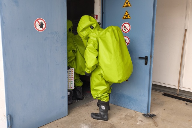 Übung am Wertstoffhof Obereimer: Feuerwehr trainiert den Ernstfall