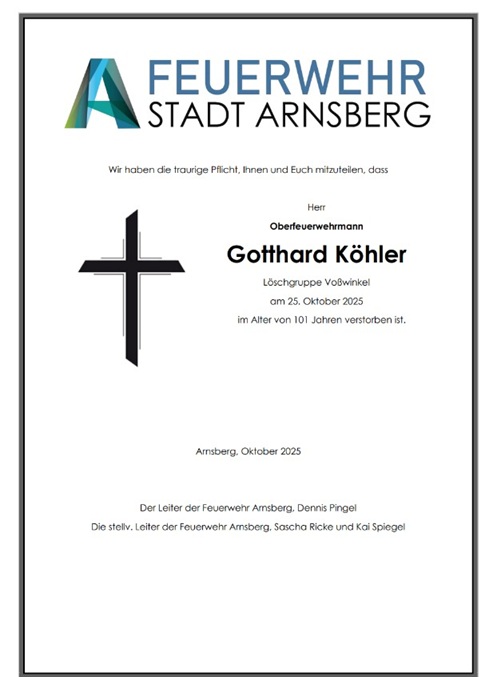 Nachruf Gotthard Köhler